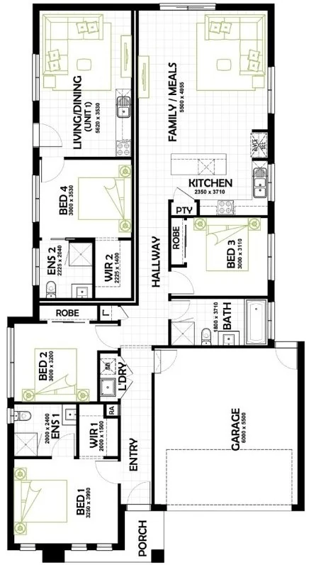 Lilydale 22 DL floor plan